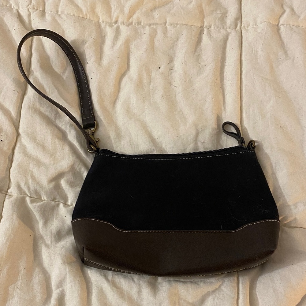 Nine West Black and Brown Wristlet